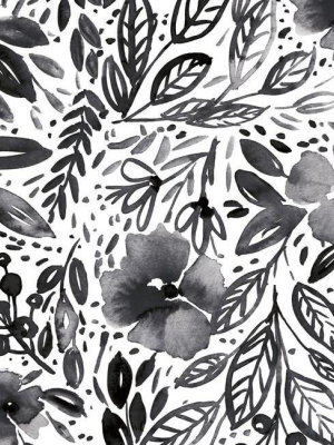 Clara Jean April Showers Peel & Stick Wallpaper In Black By Roommates For York Wallcoverings