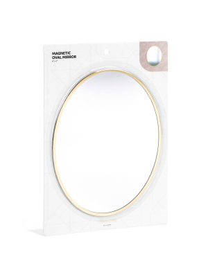 U-brands Magnetic Oval Locker Mirror