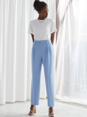 Duo Pleat Tailored Trousers