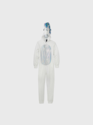 Men's Unicorn Union Suit - White