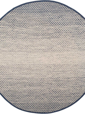 Montauk Navy/ivory Round Rug