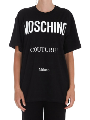 Moschino Logo Printed Crewneck T-shirt