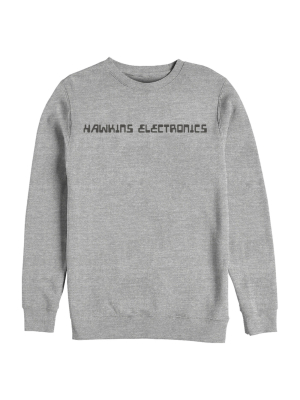 Men's Stranger Things Hawkins Electronics Logo Sweatshirt