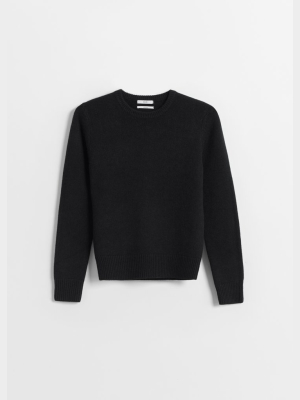 Classic Crew Neck In Cashmere - Black