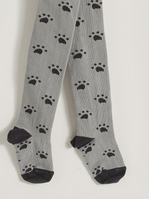 Bonnie Mob Paw Print Tights