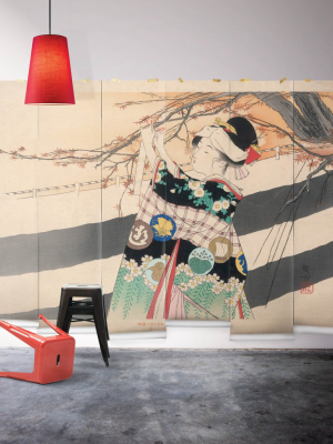 Sample Geishas Garden Wall Mural From The Erstwhile Collection By Milton & King