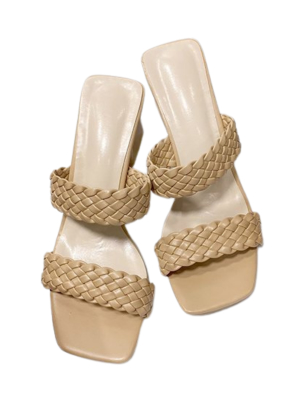 'tasha' Double Braided Straps Heeled Sandals (3 Colors)