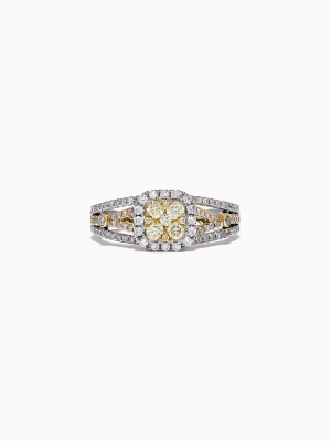 Effy Canare 14k Two-tone Gold White And Yellow Diamond Ring, .72 Tcw