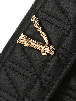 Versace Virtus Quilted Chainstrap Cardholder