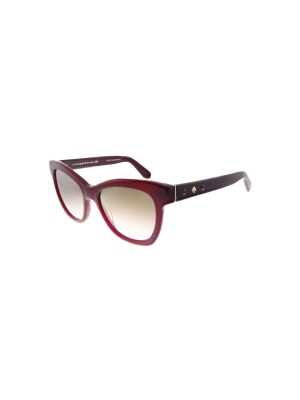 Kate Spade Krissy/s S1k Qh Womens Square Sunglasses Burgundy 52mm