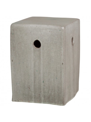 Square Stool Gray Glaze