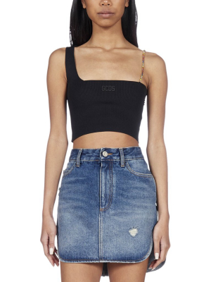 Gcds Chain Strap Cropped Vest