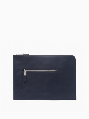 Box Calf L-zip Pouch