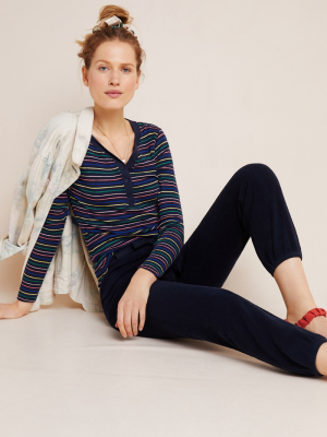 Sundry Striped Henley Top