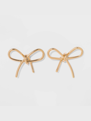 Sugarfix By Baublebar Gold Bow Earrings - Gold