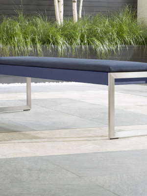 Dune Navy Dining Bench With Sunbrella ® Cushion