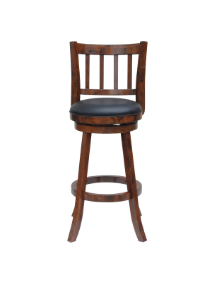 Bloomington 24" Counter Height Barstool Hardwood/walnut - Boraam