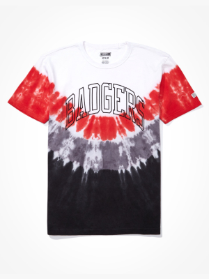 Tailgate Men's Wisconsin Badgers Tie-dye T-shirt