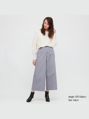 Women Wide Cropped Pants