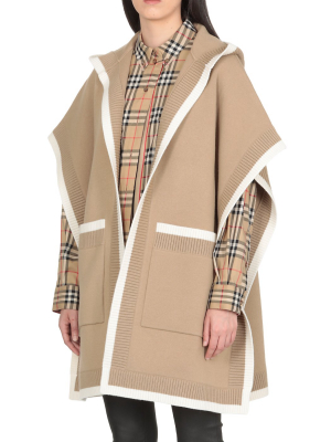 Burberry Logo Graphic Hooded Cape