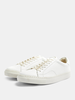 White Real Leather Perry Sneakers