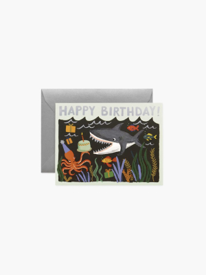 Rifle Paper Co. Shark Birthday Card