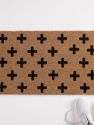 Nickel Designs Hand-painted Doormat - Swiss Cross