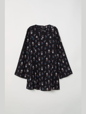 Trumpet-sleeve Dress