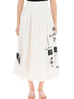 Prada Graphic Printed Pleated Skirt