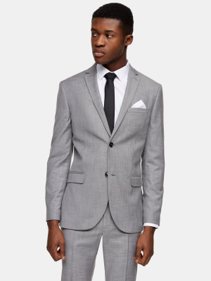 2 Piece Grey Suit With Notch Lapels