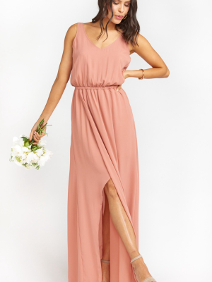 Kendall Maxi Dress ~ Rustic Mauve Crisp