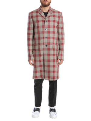 Valentino X Jamie Reid Patchwork Tartan Coat