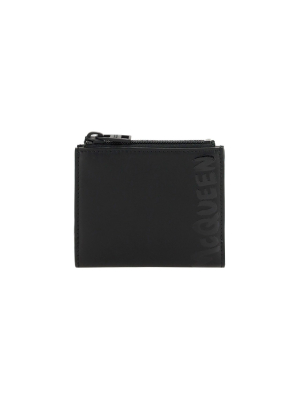 Alexander Mcqueen Logo Zipped Wallet