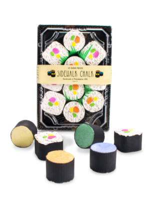 Twee Sushi Maki Roll Sidewalk Chalk