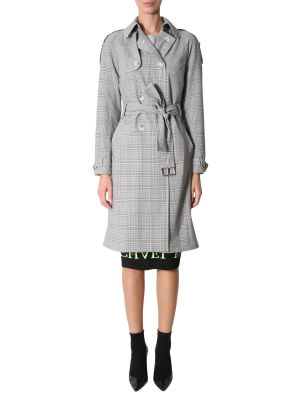 Michael Michael Kors Checkered Print Trench Coat