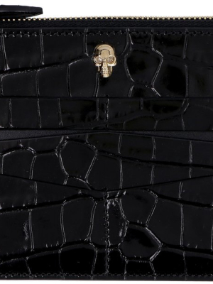 Alexander Mcqueen Skull Embossed Wallet