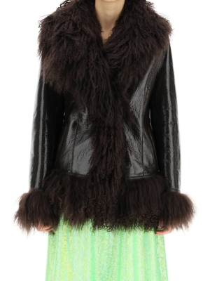 Saks Potts Shearling Fringed Jacket