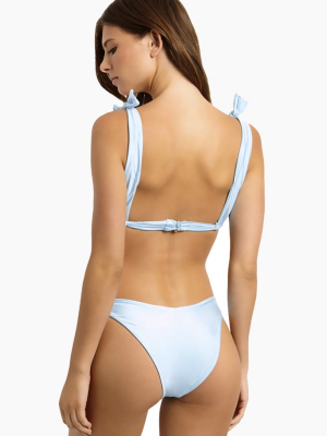 Linda High Cut Classic Bikini Bottom - Sky Blue