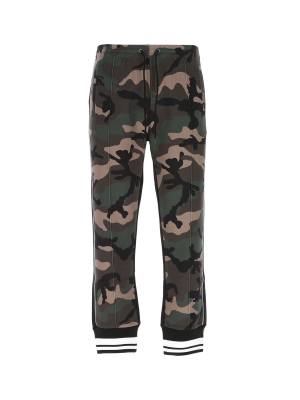 Valentino Camouflage Print Panelled Track Pants