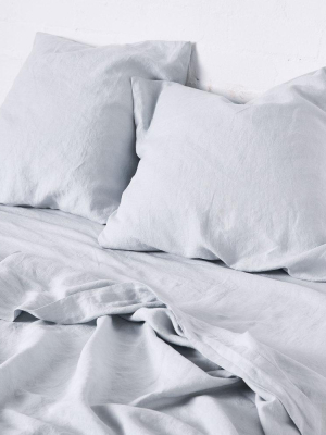 100% Linen Pillowslip Set (of Two) In Mist