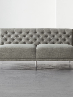 Savile Slate Tufted Armless Sofa