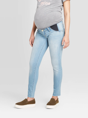 Maternity Side Panel Light Wash Jeggings - Isabel Maternity By Ingrid & Isabel™