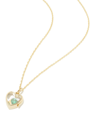 14k Small Heart Locket & Gold Chain