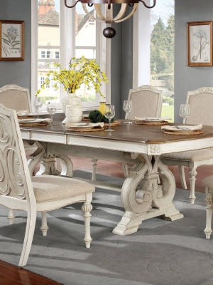 Bernerd Pedestal Base Dining Table White - Iohomes