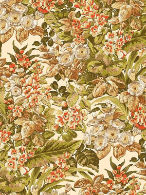 Bessie Textured Floral Wallpaper In Green Multi By Bd Wall