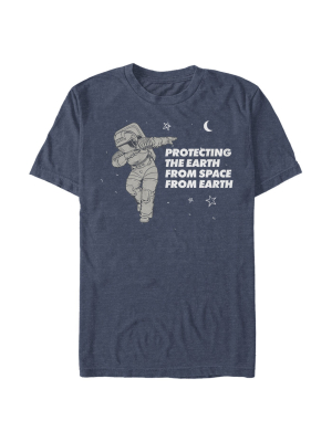 Men's Space Force Protecting The Earth Astronaut T-shirt