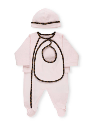 Fendi Kids Ff Trim Detail Three-piece Set