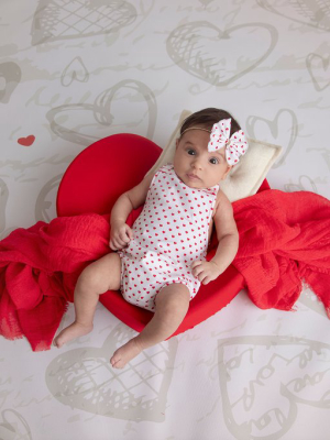 Stitch Romper And Headband - Valentine's Special