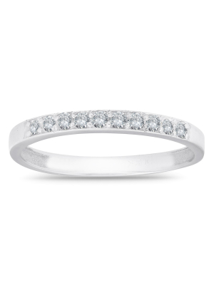 Pompeii3 1/4ct Diamond Wedding Ring 14k White Gold Womens Stackable Prong Band