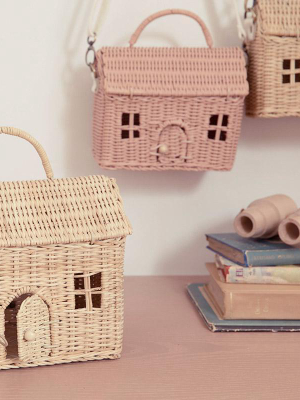 Rattan Casa Clutch - Straw